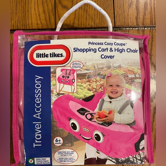 NEW little tikes Princess Cozy Coupe, Shopping Cart & High Chair Cover, pink - Picture 1 of 4